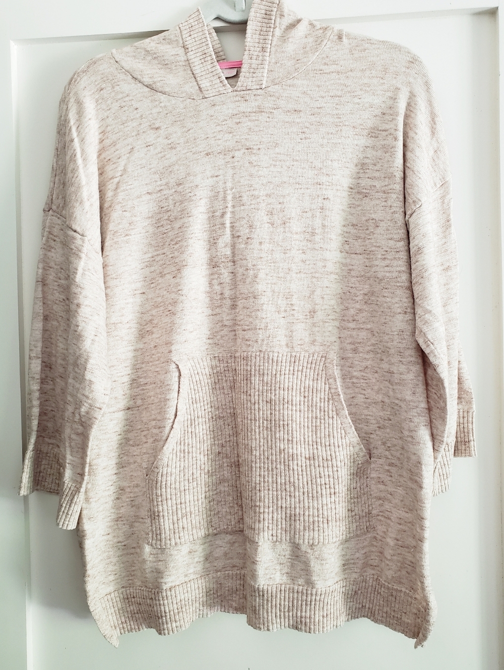 Isaac Mizrahi Knit Hoodie, Size M, Not Used, Color Is Oatmeal